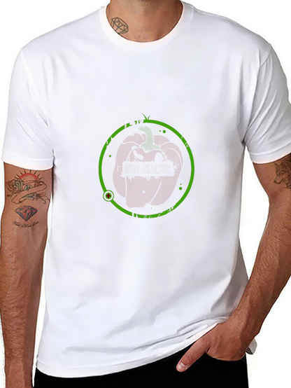 Stay Healthy Black T-Shirt - Apple Design
