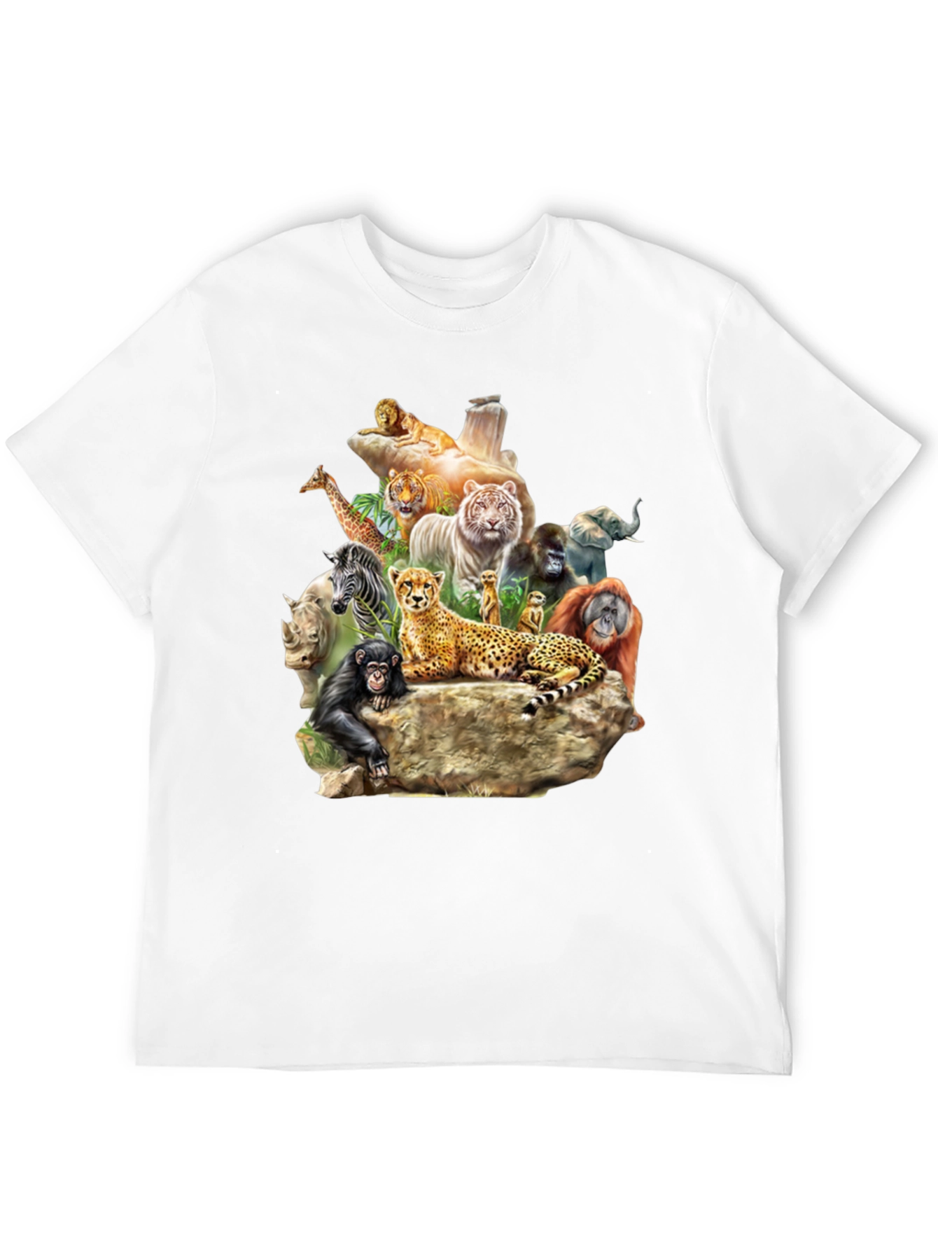 Wildlife Animals Graphic T-Shirt - Black