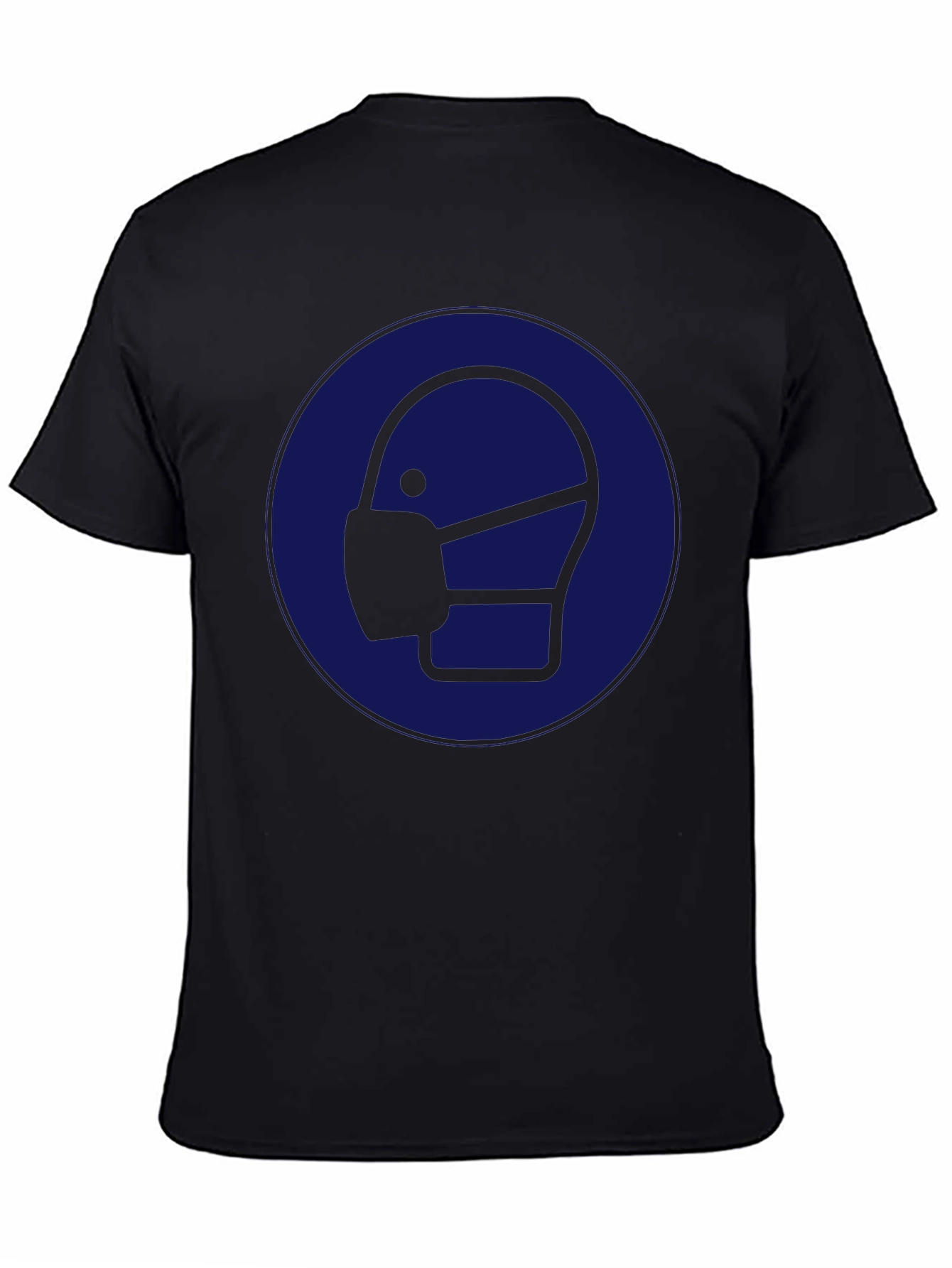 Wear Mask T-Shirt: Black Cotton Graphic Tee