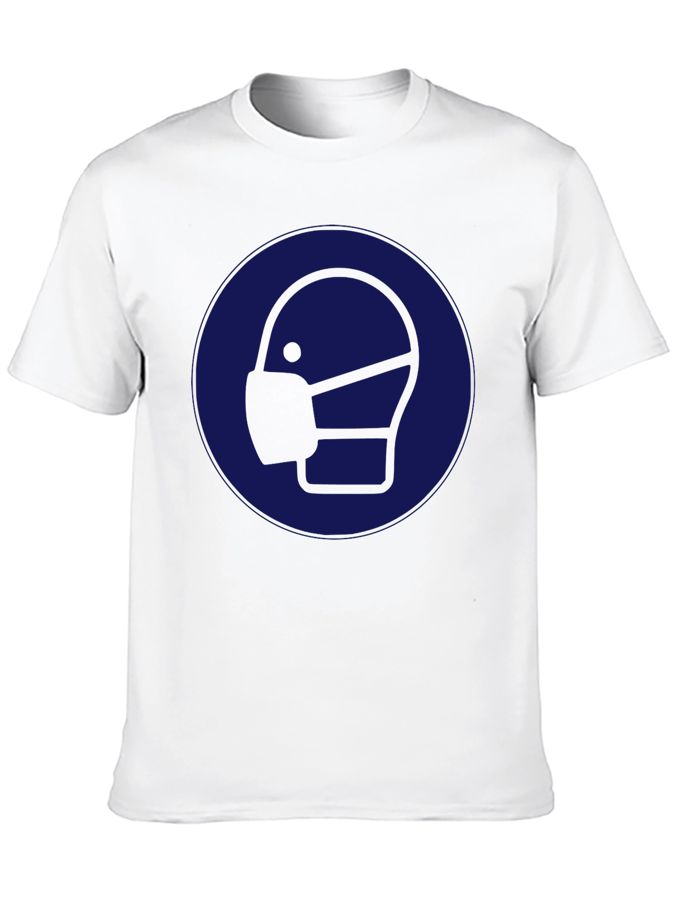 Wear Mask T-Shirt: Black Cotton Graphic Tee