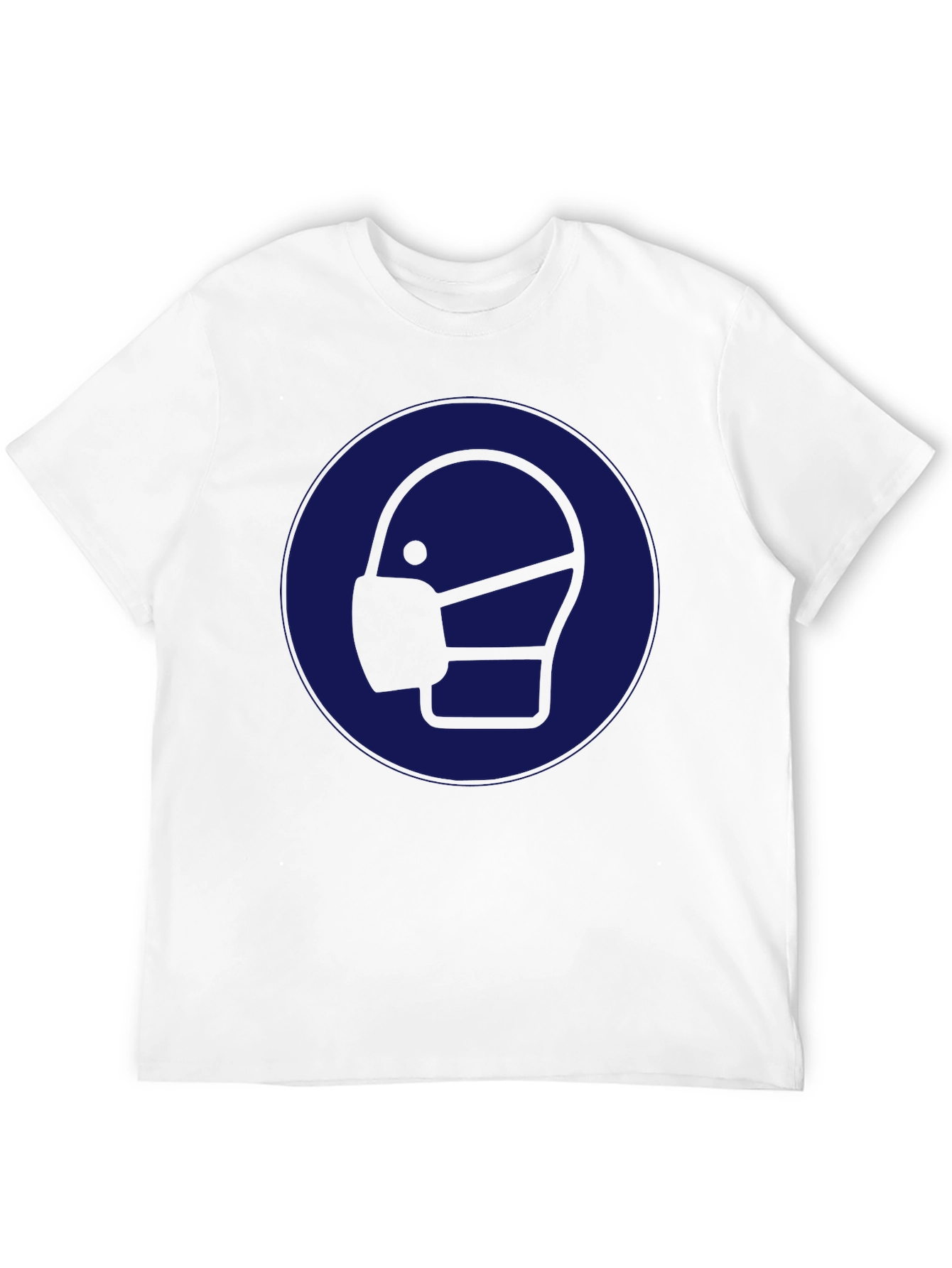 Wear Mask T-Shirt: Black Cotton Graphic Tee
