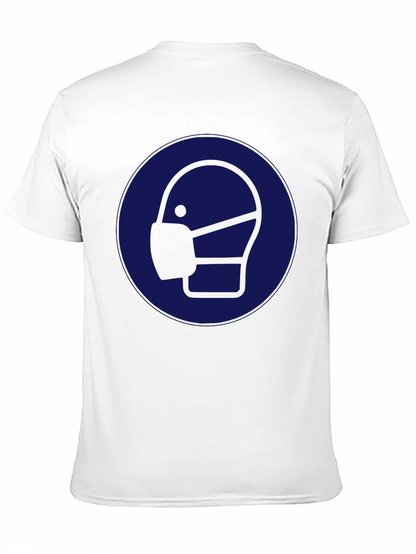 Wear Mask T-Shirt: Black Cotton Graphic Tee
