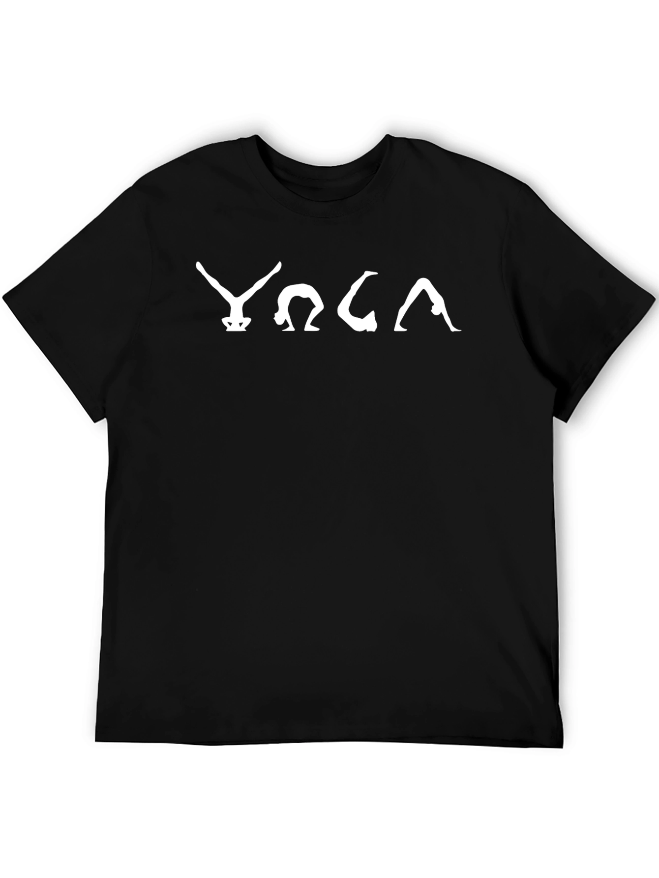 Yoga Pose T-Shirt - Black Cotton Blend