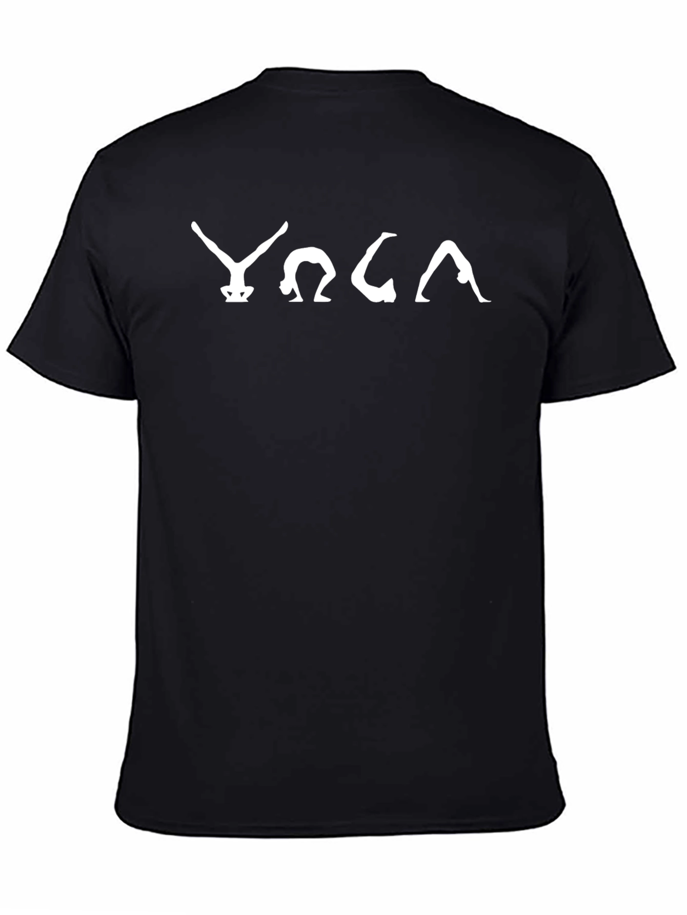 Yoga Pose T-Shirt - Black Cotton Blend