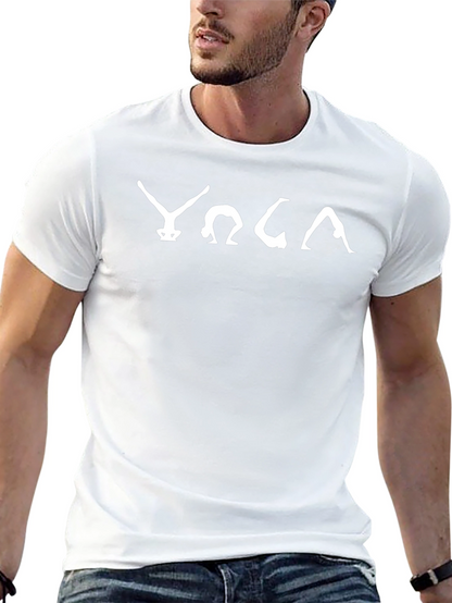 Yoga Pose T-Shirt - Black Cotton Blend