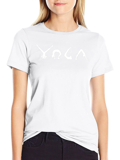 Yoga Pose T-Shirt - Black Cotton Blend