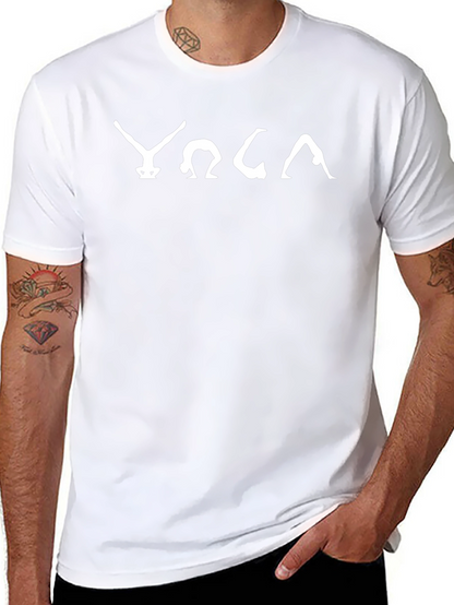 Yoga Pose T-Shirt - Black Cotton Blend