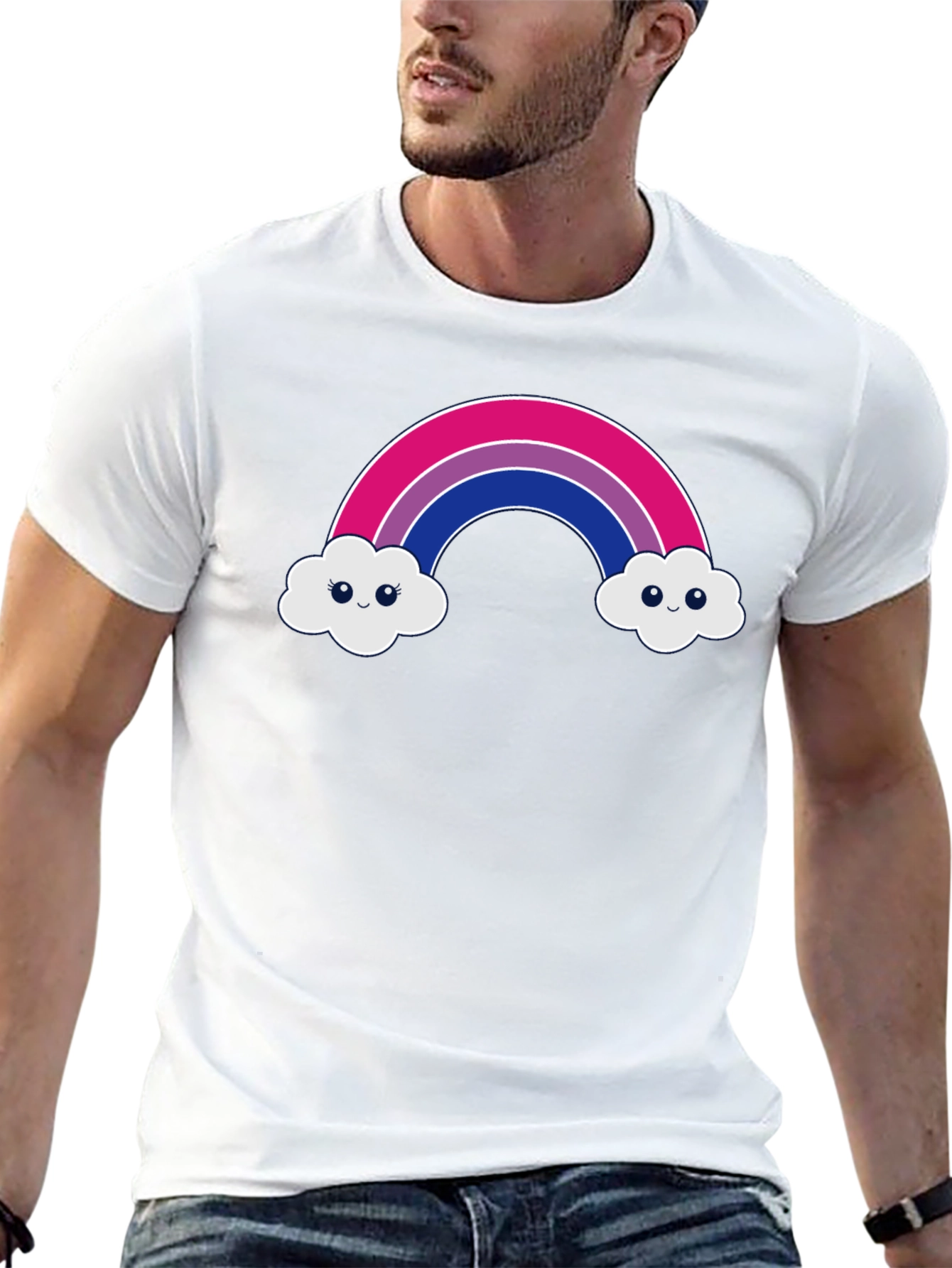 Bisexual Pride Rainbow Cloud T-Shirt