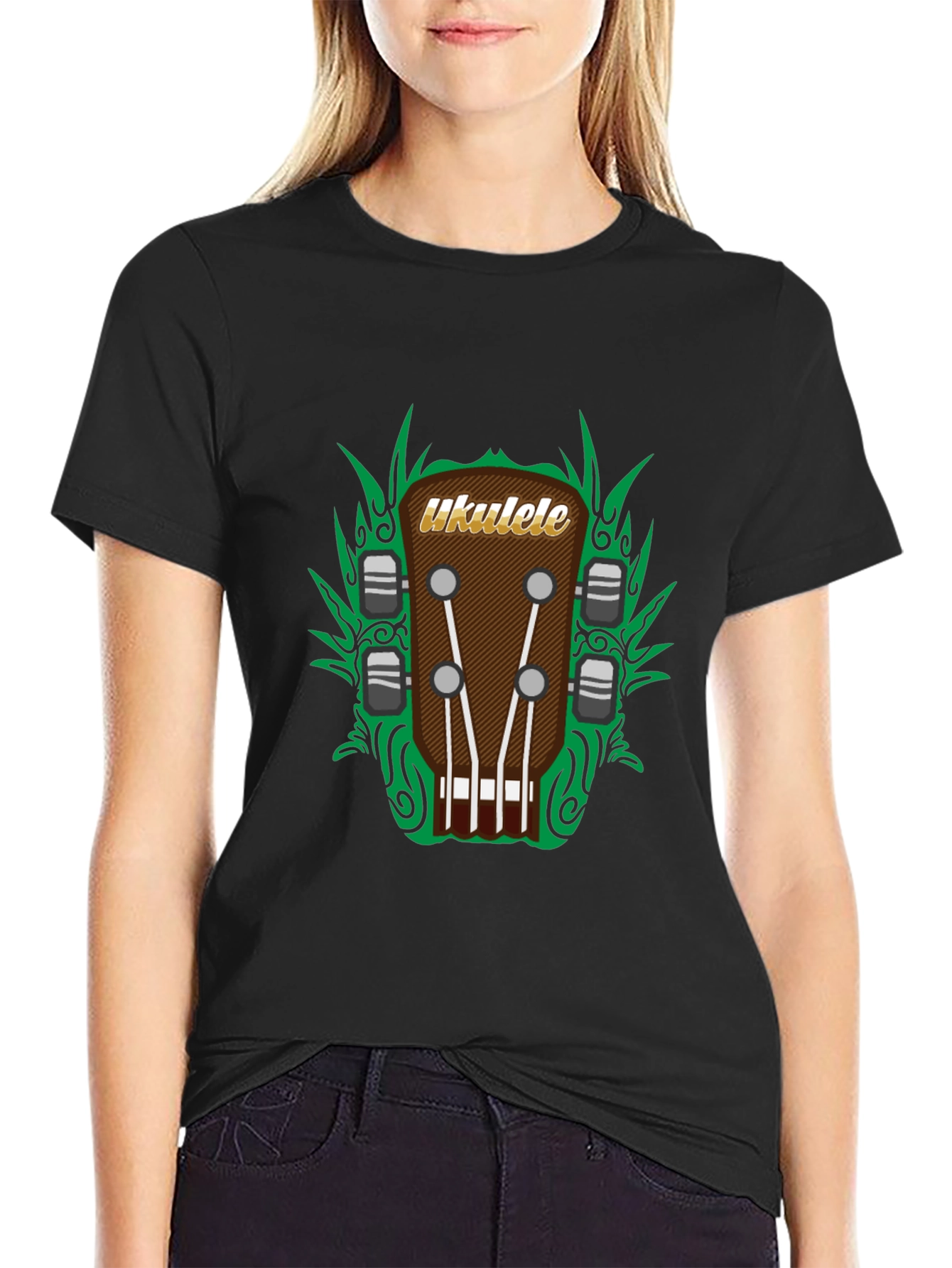 Ukulele Headstock Graphic Tee - Music Lovers T-Shirt