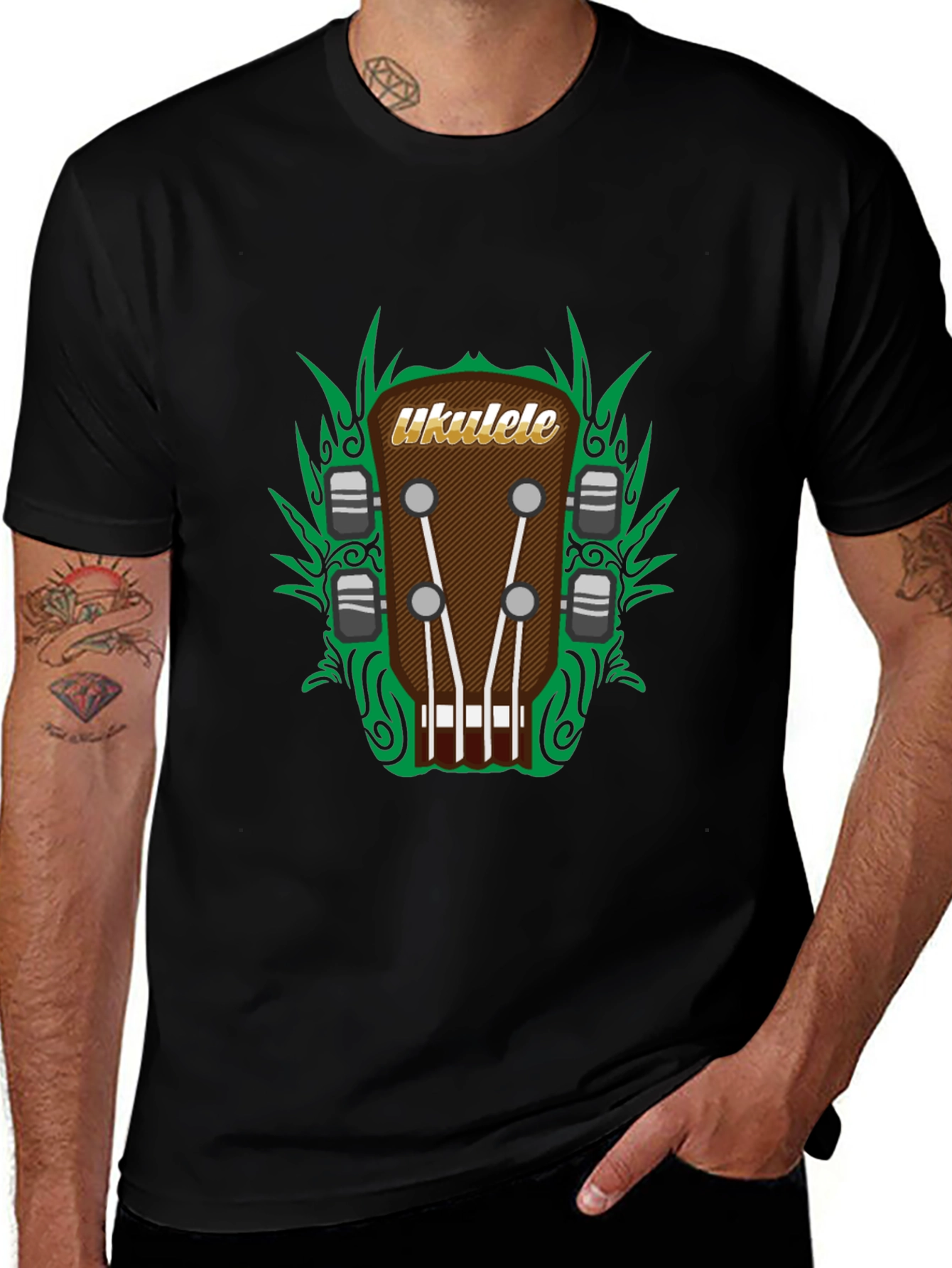 Ukulele Headstock Graphic Tee - Music Lovers T-Shirt