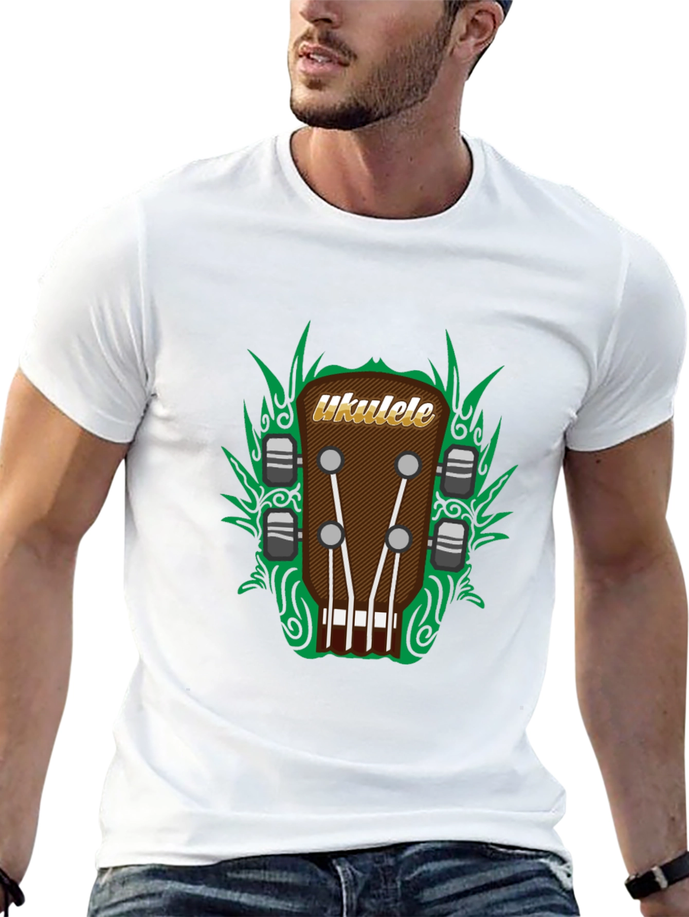 Ukulele Headstock Graphic Tee - Music Lovers T-Shirt