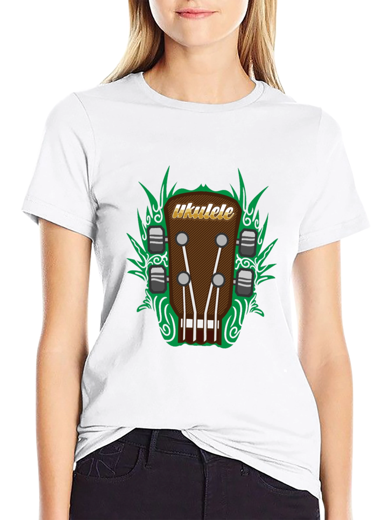 Ukulele Headstock Graphic Tee - Music Lovers T-Shirt