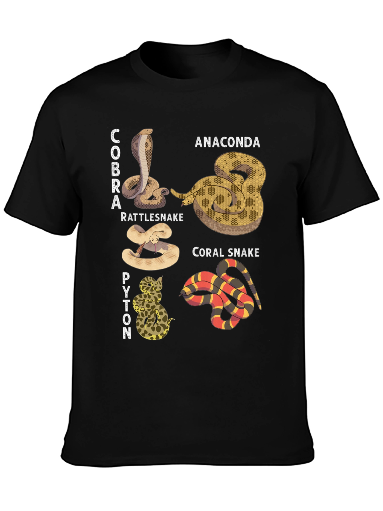 Snakes of the World Graphic T-Shirt