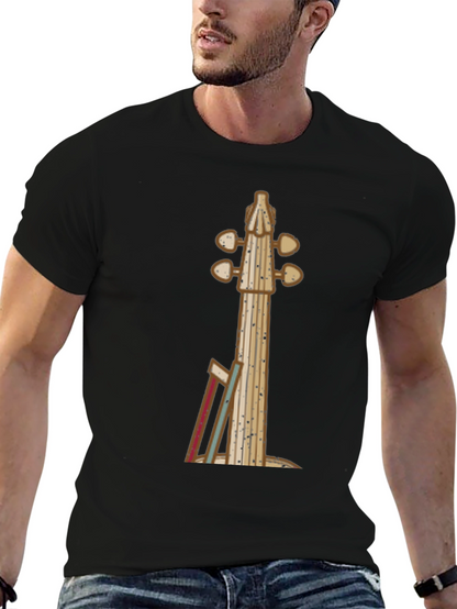Violin Neck Graphic Tee