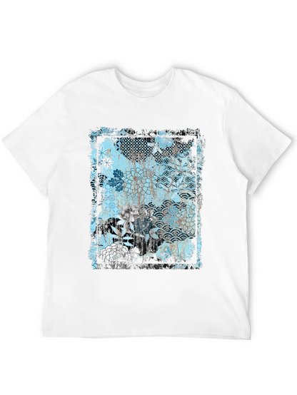 Trendy Floral Graphic Print Black T-Shirt