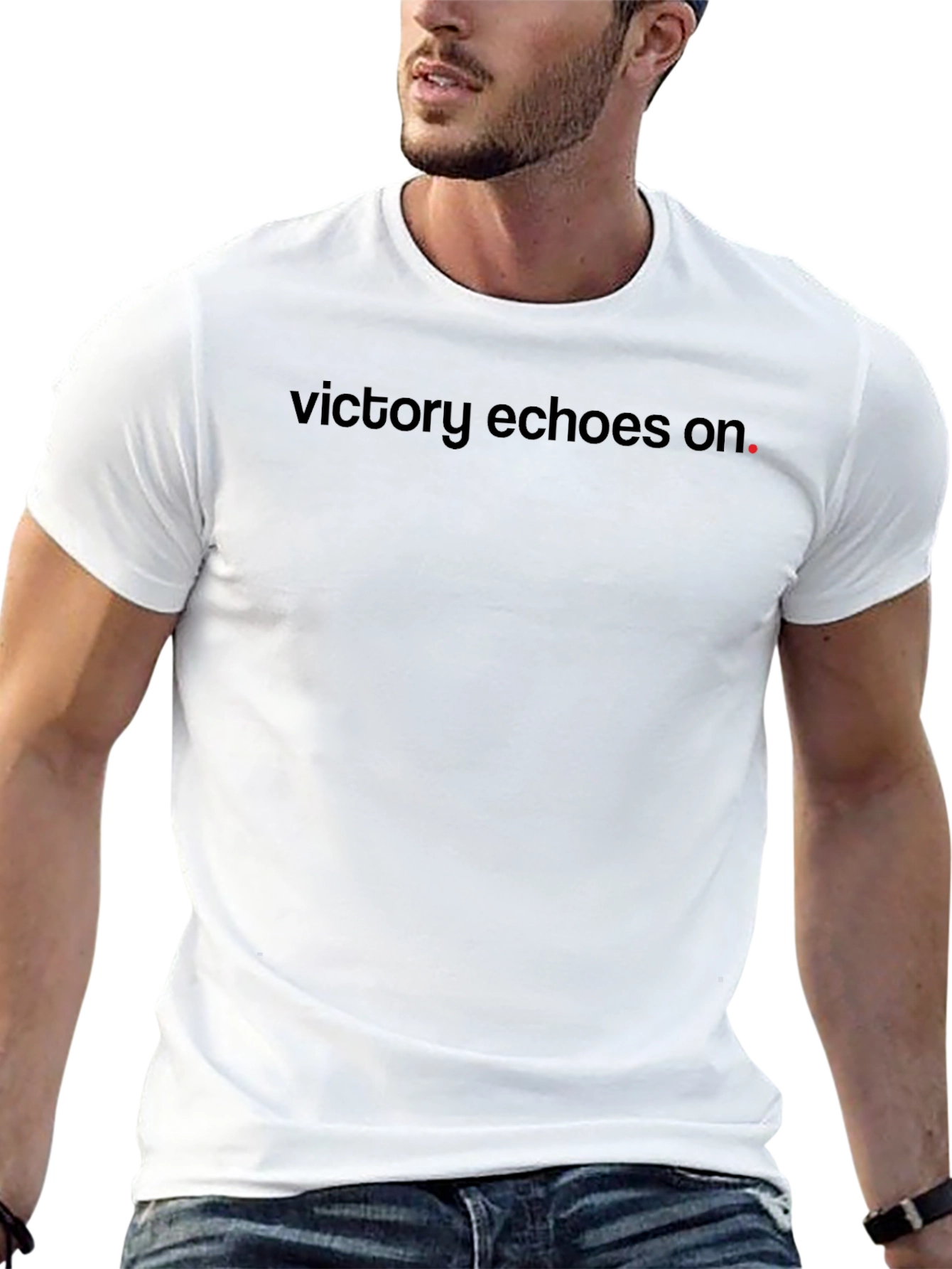 Victory Echoes On T-Shirt - Black