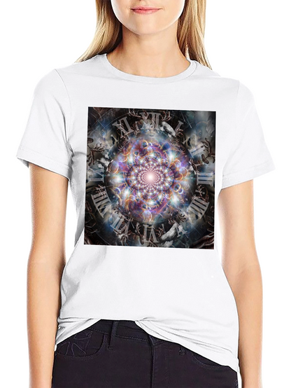 Surreal Time Mandala Graphic Tee