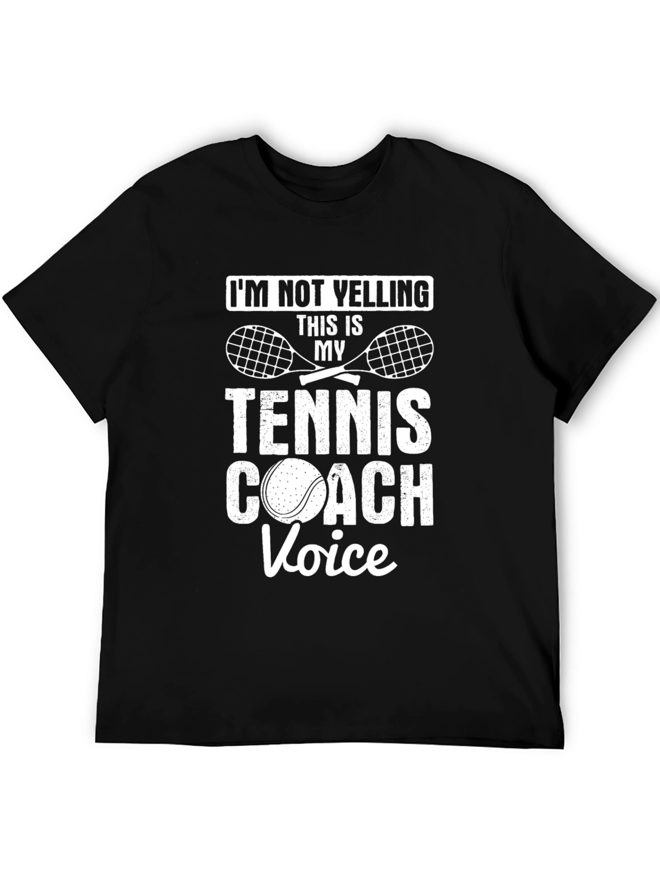 Tennis Coach Voice Graphic Tee - Funny Tennis T-Shirt