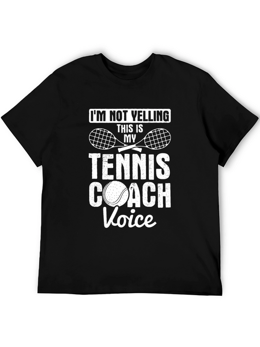 Tennis Coach Voice Graphic Tee - Funny Tennis T-Shirt