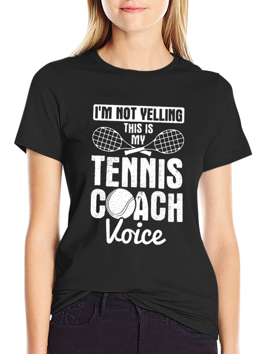 Tennis Coach Voice Graphic Tee - Funny Tennis T-Shirt