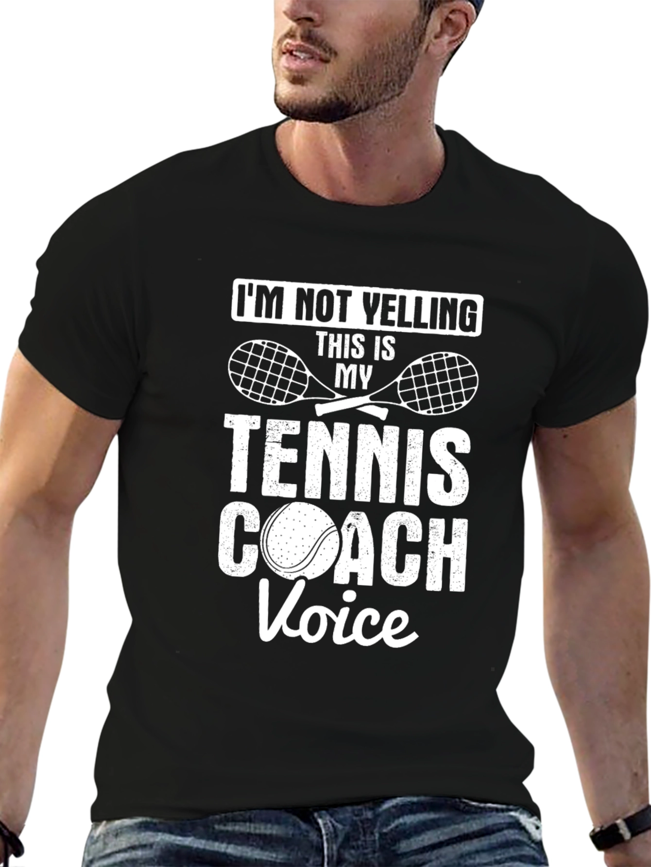 Tennis Coach Voice Graphic Tee - Funny Tennis T-Shirt