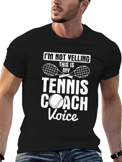 Tennis Coach Voice Graphic Tee - Funny Tennis T-Shirt