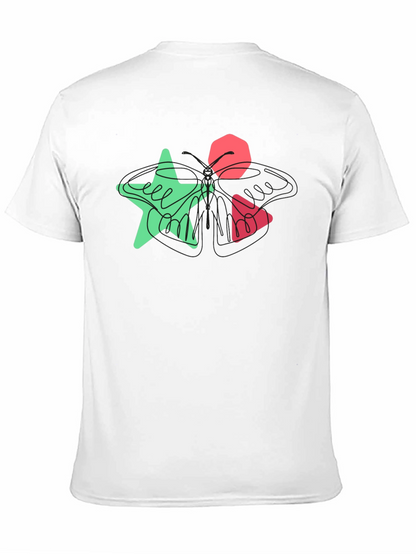 Abstract Geometric Graphic Print Black T-Shirt
