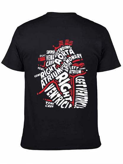 Anatomical Heart Typography Graphic T-Shirt