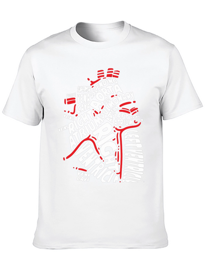 Anatomical Heart Typography Graphic T-Shirt