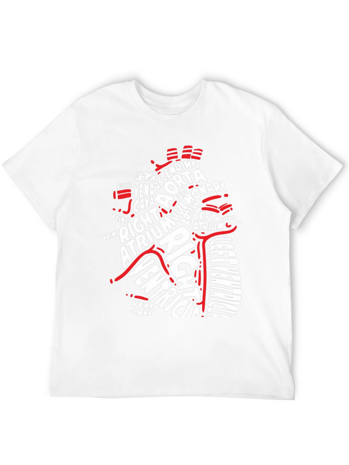 Anatomical Heart Typography Graphic T-Shirt