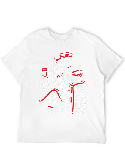 Anatomical Heart Typography Graphic T-Shirt