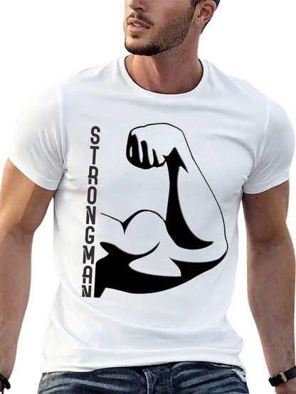 Strongman Flex Bicep Graphic Tee - Black