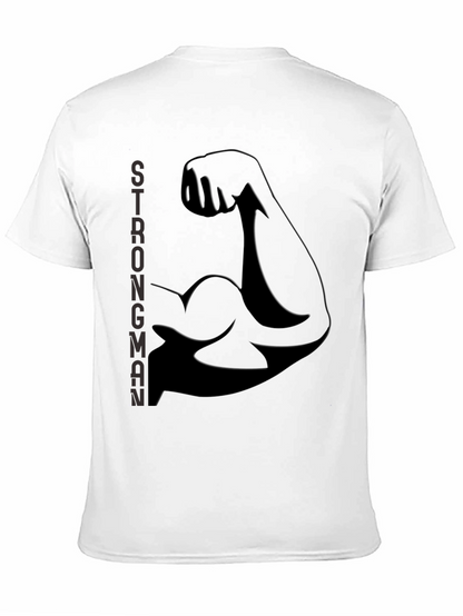 Strongman Flex Bicep Graphic Tee - Black