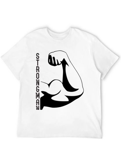 Strongman Flex Bicep Graphic Tee - Black