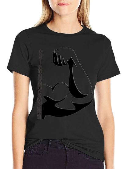 Strongman Flex Bicep Graphic Tee - Black