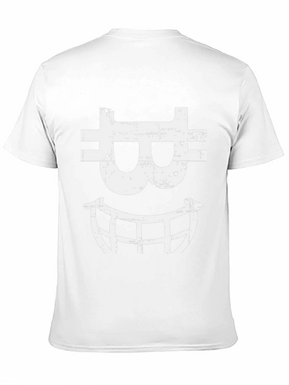 Bitcoin Smile Graphic Tee - Black Cotton Blend