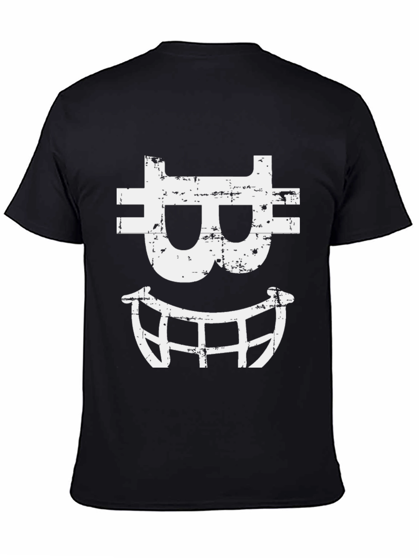 Bitcoin Smile Graphic Tee - Black Cotton Blend