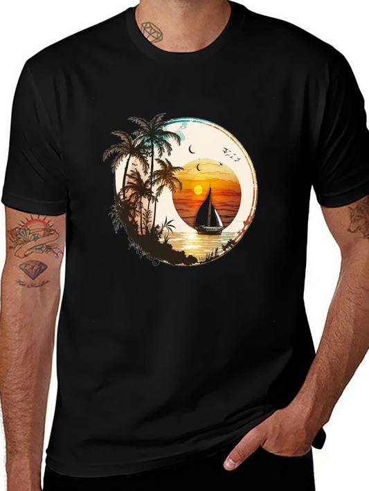 Sunset Sail T-Shirt - Beach Vibes