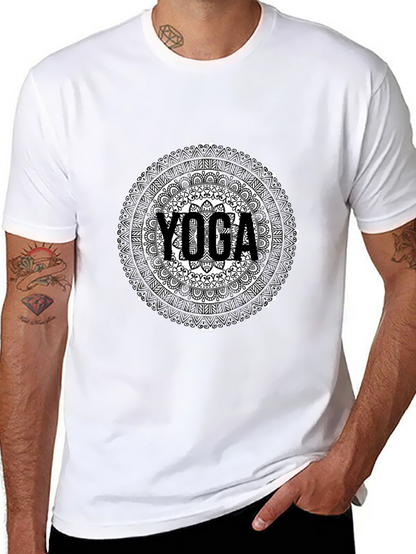 Yoga Mandala Graphic Tee - Black