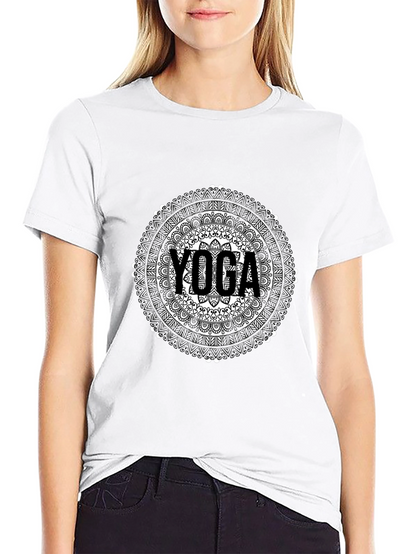 Yoga Mandala Graphic Tee - Black