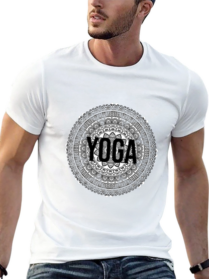 Yoga Mandala Graphic Tee - Black