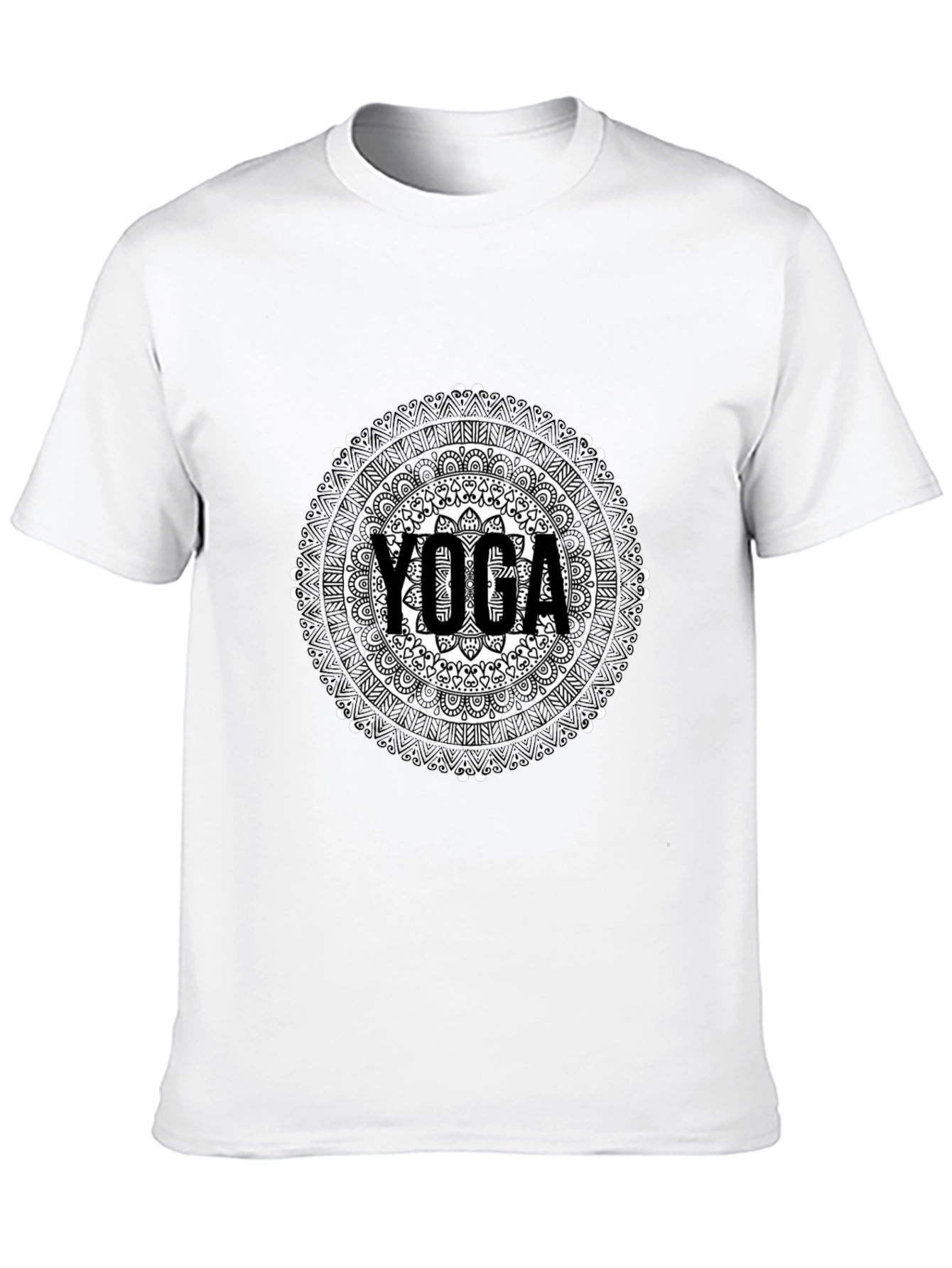 Yoga Mandala Graphic Tee - Black