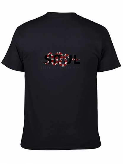 SOUL Snake Graphic Print T-Shirt - Casual Style
