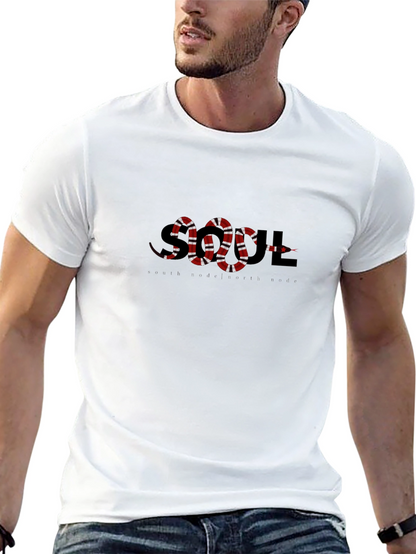 SOUL Snake Graphic Print T-Shirt - Casual Style