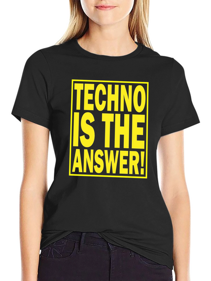 Techno is the Answer T-Shirt - Bold Graphic Tee