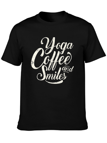 Yoga Coffee Smiles Graphic Tee
