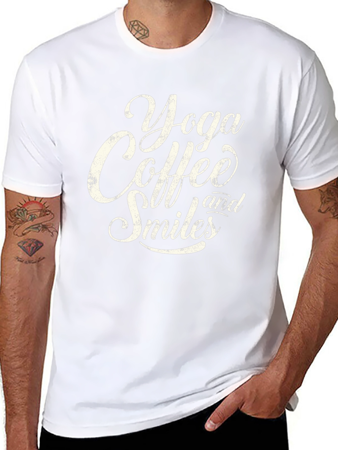 Yoga Coffee Smiles Graphic Tee