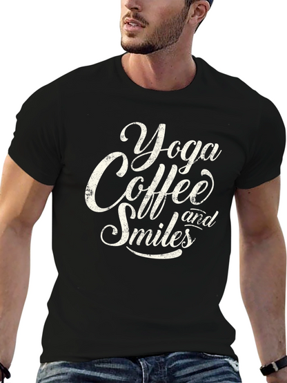 Yoga Coffee Smiles Graphic Tee