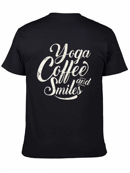 Yoga Coffee Smiles Graphic Tee