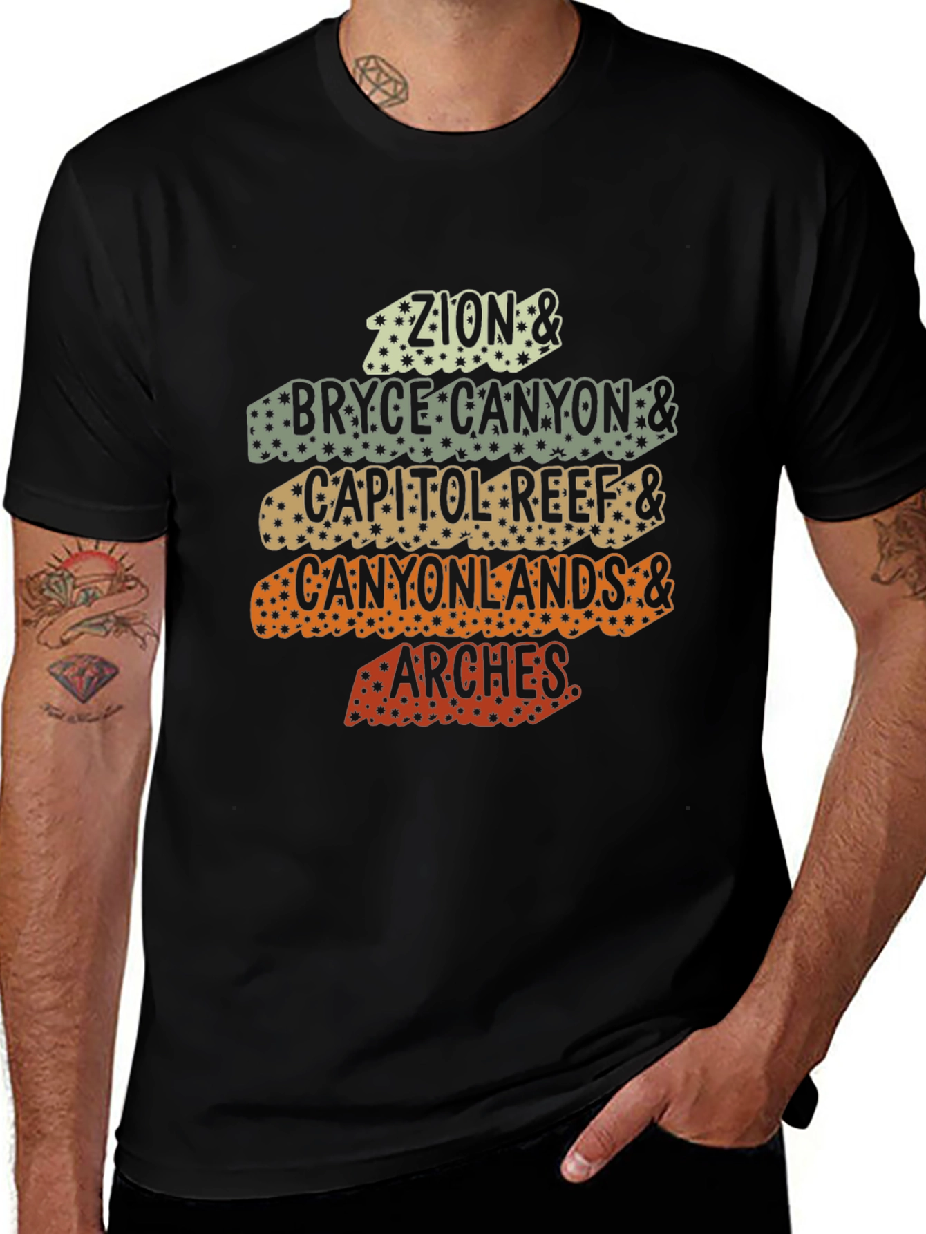 Utah National Parks Retro Graphic T-Shirt